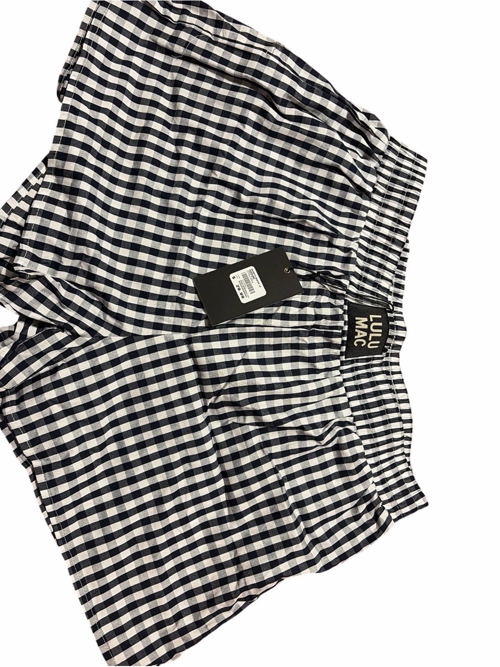 LULU MAC  NAVY and White Gingham Women's Shorts